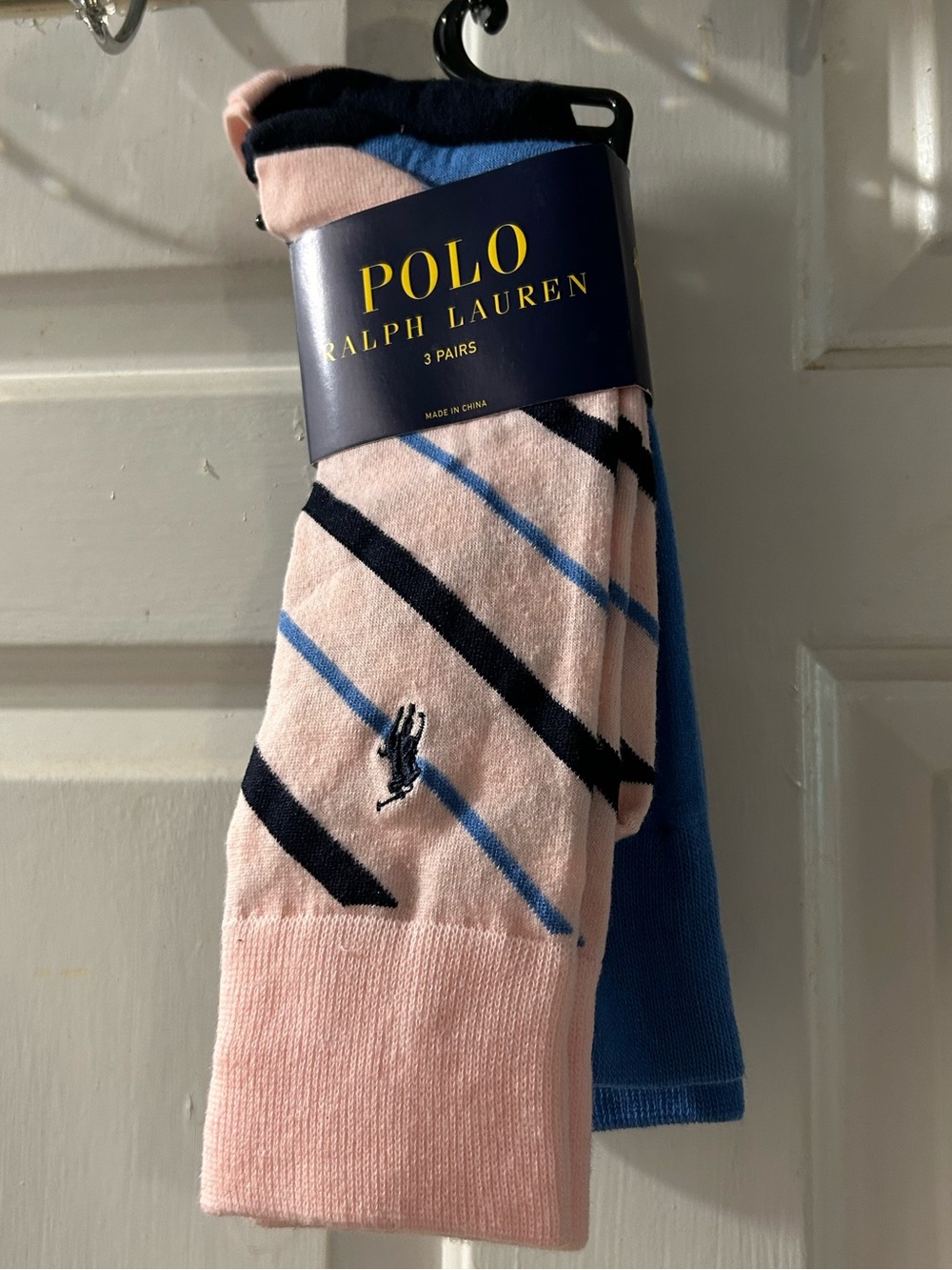 Polo by Ralph Lauren Pink & Blue Men’s Crew Socks - 3 Pack